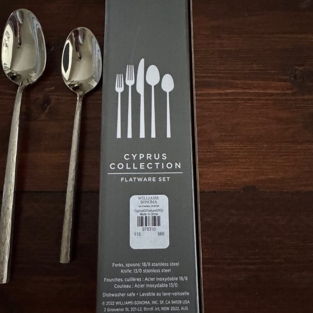 Williams-Sonoma Cyprus 40 Piece Stainless Steel Flatware Set - Picture 3 of 6